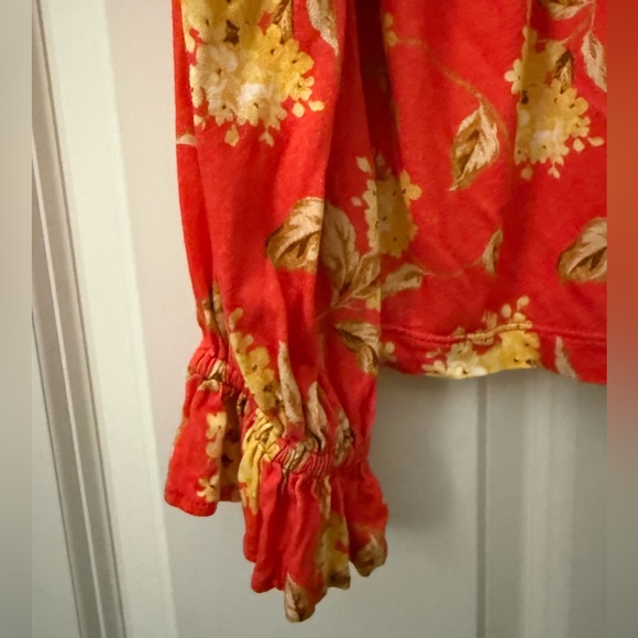 Anthropologie BI-NK Stephanie V-Neck Balloon Sleeve Top - Picture 9 of 9